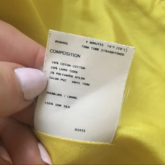 Sold! Vintage Chanel 1994 yellow scoubidou trim jacket and skirt suit - Picture 10 of 17